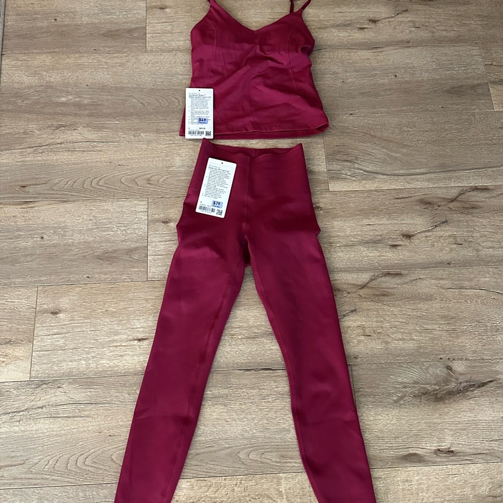 Lululemon Stylish Red Two-Piece Set